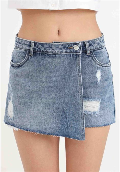 Casual women's denim shorts, pant style ONLY | 15227220Light Blue Denim